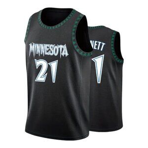 Minnesota Timberwolves Kevin Garnett #21 Stitched Basketball Jersey Men's Black